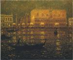 Henri Le Sidaner  - Bilder Gemälde - The Ducal Palace