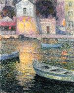 Henri Le Sidaner  - Bilder Gemälde - The Fisherman's House