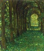 Henri Le Sidaner  - Bilder Gemälde - The Green Lane