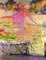 Henri Le Sidaner  - Bilder Gemälde - The Harbor, Saint-Jean-Cap-Ferrat