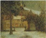 Henri Le Sidaner  - Bilder Gemälde - The House in the Snow