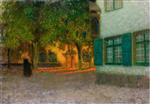 Henri Le Sidaner  - Bilder Gemälde - The House with the Green Shutters, Bruges