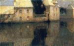 Henri Le Sidaner  - Bilder Gemälde - The Mill at Twilight