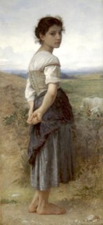 William Bouguereau  - Bilder Gemälde - jeune bergere ca