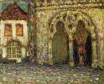 Henri Le Sidaner  - Bilder Gemälde - The North Portal of the Cathedral of Tretuier