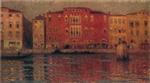 Henri Le Sidaner  - Bilder Gemälde - The Red Palace in Venice