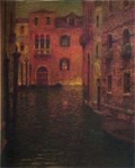 Henri Le Sidaner  - Bilder Gemälde - The Red Palace