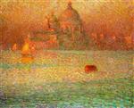 Henri Le Sidaner  - Bilder Gemälde - The Salute, Winter Morning, Venice
