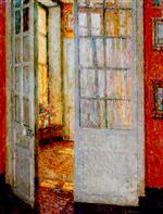 Henri Le Sidaner  - Bilder Gemälde - The Sun in the Windows