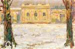 Henri Le Sidaner  - Bilder Gemälde - The Trianon at Versailles in the Snow