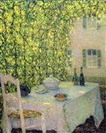 Henri Le Sidaner  - Bilder Gemälde - The Village Table, Gerberoy