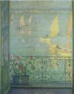 Henri Le Sidaner  - Bilder Gemälde - The Window at Croisic