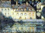 Henri Le Sidaner  - Bilder Gemälde - White House in the Evening, Quimperlé