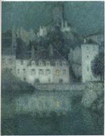 Henri Le Sidaner  - Bilder Gemälde - White houses at Quimperle