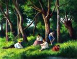 Maximilien Luce  - paintings - Afternoon, in the Woods