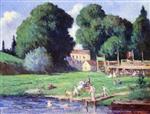 Maximilien Luce - Bilder Gemälde - Arcy, Swimming