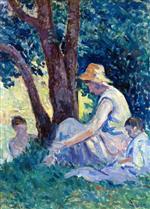 Maximilien Luce  - Bilder Gemälde - Bessy,Un Aprés-Midi á La Campagne