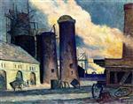 Maximilien Luce  - Bilder Gemälde - Blast Furnace Construction