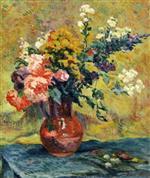 Maximilien Luce  - Bilder Gemälde - Bouquet of Flowers in a Vase