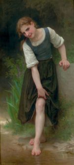 William Bouguereau  - Peintures - Le gué