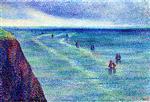 Maximilien Luce  - Bilder Gemälde - Cabaret, Fishing Boats on the Coast