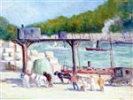 Maximilien Luce  - Bilder Gemälde - Dock with Goods