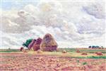 Maximilien Luce  - Bilder Gemälde - Eragny, Haystacks