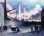 Maximilien Luce  - Bilder Gemälde - Factory Furnaces at Charraud