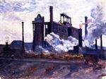 Maximilien Luce  - Bilder Gemälde - Factory near Charleroi