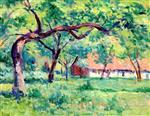 Maximilien Luce  - Bilder Gemälde - Farm in Saint-Laurent-en-Caux