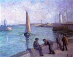 Maximilien Luce  - Bilder Gemälde - Fishermen in the Port