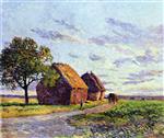 Maximilien Luce  - Bilder Gemälde - Haystacks, Plaine d'Essoyes