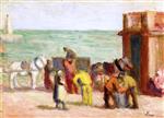 Maximilien Luce  - Bilder Gemälde - Honfleur, on the Quay
