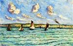 Maximilien Luce  - Bilder Gemälde - Honfleur, Sailboats and Tugboats