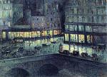 Maximilien Luce  - Bilder Gemälde - La Samaritaine, Night