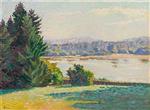 Maximilien Luce  - Bilder Gemälde - Lake Scene