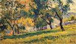 Maximilien Luce  - Bilder Gemälde - Landscape with Apple Trees