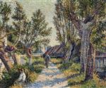Maximilien Luce  - Bilder Gemälde - Landscape with Willow Trees