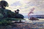 Maximilien Luce  - Bilder Gemälde - Le Bac à Guernes