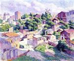 Maximilien Luce  - Bilder Gemälde - Le maquie, Montmartre