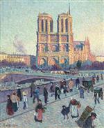 Maximilien Luce  - Bilder Gemälde - Le Quai St. Michel and Notre Dame