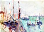 Maximilien Luce  - Bilder Gemälde - Le Tréport, Sailboats in Port