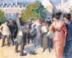 Maximilien Luce  - Bilder Gemälde - Les Tuileries, Animation