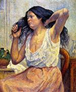 Maximilien Luce  - Bilder Gemälde - Madame Bouin at Her Toilet