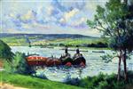 Maximilien Luce  - Bilder Gemälde - Méricourt, Barges and Tug Boats