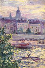 Maximilien Luce  - Bilder Gemälde - Paris, The Banks of the Seine, Les Invalides