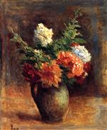 Maximilien Luce  - Bilder Gemälde - Peonies, Geraniums and White Lilacs