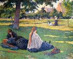 Maximilien Luce  - Bilder Gemälde - Pissarro's Orchard at Eragny