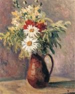 Maximilien Luce  - Bilder Gemälde - Pitcher of Flowers