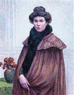 Maximilien Luce  - Bilder Gemälde - Portrait of Madame Luce (Ambrosine Bouin)